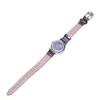 Armbandsur Ulzzang Alloy Ladies Simple Retro Compa Compact Roman Digital Dial Waterproof Leather Thin Strap Quartz Watch