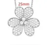 Hot Van Precision S925 Pure Silver Clover Collana Full Diamond Collana Luxury Womens Star Star Collar Catena