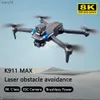 Drones K911 Max RC Drone 5G Wi -Fi FPV 8K HD Двойная камера 360 лазерная препятствия избегает бесстрашного мотор G Вернуть RC Four Helicopter Drone Toy WX