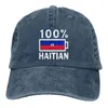 Ball Caps Haiti Bandiera Atletico Denim Cap da cowboy Cappelli regolabili per donne per donne per tutte le stagioni leggeri di una taglia leggera