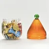 Storage Bottles Glass Candy Dish With Lid Buffet Jar Cookie For Nuts