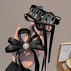 Autre femme Tempérament Tempérament Black Bowknot Ribbon Clip Clip pour filles Popular Ponytail Hair Cl Pearls Hairpin Hair Accessoires