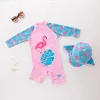 Swimswear Summer Children's Swimsuit Boys Dinosaur UV Baby Bathining Costume garçon Kid One Piece Suivi de baignade