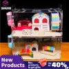 Cages grand hamster cage luxe acrylique transparent hamster villa guinée cochon mon voisin totoro hérisson small animal complet cage jouet