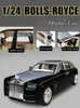 Diecast Model Cars New 1 24シミュレーションRolls Royce Phantom Model Alloy Metal Car Model Decoration Luxury Car Childrens Toy Car Boy SeriesL2405