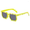 Sonnenbrille Mode Sonnenbrille Creeper Neuheit Mosaic Funny Goggles Jungen Mädchen Pixel Brille Eyewear