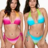 Swimwear femminile 2024 Nuovo costume da bagno diviso a gradiente che corse a bassa costume da bagno all'aperto