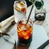 Tumblers 300 мл/550 мл стеклянная чашка Cola Cola Cold Wrink Water с бамбуковой крышкой кофейное молоко соломенное кружка пив