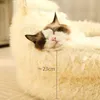 Kattbäddar möbler vinter lång plysch rund katt säng katt bo för katter hundar varm mjuk bekväm tvättbar katt soffa katt korg katt hus hundar säng
