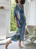 Frauen Strand tragen 2021 Sommer Frauen sexy Lose Krawatte Dye Beach Kleid Tunika Sarong Badebekleidung Kaftan Robe Sundress Ladies Swim Bikini Deck y240504