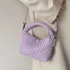 Hobo High-grade Women's Bag Niche Crescent Solid Color Fashion Hand-woven Crossbody Bags Temperament Unique Woven Handbag