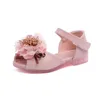 Sandalen Kinder süße Sandalen Prinzessin süße Blume Sommerschuhe Mädchen weich elegante Strandschuhe Kinder Spitzen Sandalen für Party Hochzeitsshow