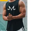 Herentanktops Snel droge bodybuilding tanktops mannen gym Slelloze t-shirt anime Casual Stronger Vest Summer Training Clothing T240505