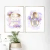 Fonds d'écran dentaires Anatomy Art Floral Toile peinture aquarelle dentisterie Impressions murales Pictures murales pour Dental Clinic Decor J240505