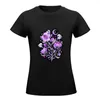 Polos pour femmes Halloween Floral Ghost Plante avec fantômes T-shirt Vêtements féminins Plus taille T-shirts noirs pour femmes