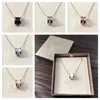 Women's Necklace Clover Necklace Single Flower Full Diamond Necklace High Quality Stainless Steel Pendant Necklace Birthday Gift Designer Necklace Jewelry