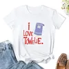 Polos de femmes I Love T-shirt T-shirt Graphics Animal Print Shirt For Girls Habille Femmes Plus taille sexy