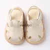 Erste Walkers Baby Girl Boy Sommer Sandalen Süßigkeiten Farbe Kinderschuhe Anti -Kollision Pfeife weicher Sohle LD Beach H240506