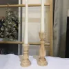 Świece 2PCS Niedokończone uchwyty świec drewniane świece uchwyty świece dla świec do filaru Świece Nieprzymalone świece stojaki