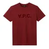 Fashion Summer Men Designer T-shirt High Quanlity APC Shirt Femmes décontractées Shirts Badge Coton Colon