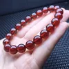 Bağlantı Bilezikleri 8mm Doğal Turuncu Kırmızı Garnet Bilezik Takı Kadın Erkek Fengshui Şifa Servet Boncukları Kristal Hediye 1 PCS