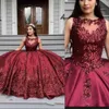 Pure 2021 nek begraven quinceanera juweel jurken pailletten kanten applique borduurwerk tule mouwloze ballgown prom formal avondkleding
