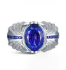 Victoria Wieck Brand Handgemaakte heren turquoise sieraden 4ct Sapphire 925 Sterling Silver Wedding Band Ring Gift 55 N21253825