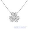 Hot Van Precision S925 Pure Silver Clover Collana Full Diamond Collana Luxury Womens Star Star Collar Catena