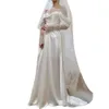 Newest Long White Shoulder Dress Sleeve Off Lace High Slit Floor Length Wedding Dresses Romantic Vestido De Novia Es