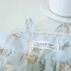 Vêtements pour chiens vêtements d'animaux de compagnie bleu couleur imprimé lapin de citrouille jupe chiot élingue fleur de fleur de fleur en peluche pour petits chiens h240506