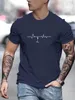 T-shirts masculins pour hommes Summer Summer 100% coton créatif Cat Face Modèle imprimement slim fit rond rond cou court t-shirt esclave H240506