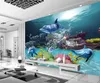 Custom 3D Wallpaper Unterwasser World Po Wallpaper Ozean Wandmalbilder Kinder Schlafzimmer Wohnzimmer Kindergärten Hochzeitshaus Zimmer Dezember883884