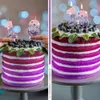 3PCS Candles Ocean Mermaid Cake Dekoracja cyfrowa świeca różowy fioletowy dekoracyjny świeca dziewczyny