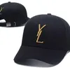 Modeontwerper hoed logo y hoogwaardige solide kleur borduurbrief caps sport temperament match stijl ball hoed heren dames honkbal cap