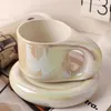 Tazze in ceramica tazza di perla color gradiente abbagliante moderno coppia simpatica grazi