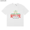 Ropa de diseñador Rhude High End para 24SS Letter de vela de moda