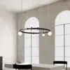 シャンデリアモダンな円形ガラスボールLEDシャンデリアリビングルームレストランキッチンベッドルームペンダントランプホームデコレーション照明器具