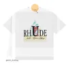 Rhude Erkek Tasarımcı T Shirt Polo T Shirt İngiltere Futbol Gömlek Nakış Tshirt Baskı Açık Moda Gömlek Kısa Kollu Yaz Gündelik Gevşek Gömlek Nefes Alabilir 607