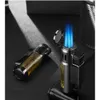 Hoogwaardige 4 jet fakkel sigaar lichter butaan metalen legering lichter voor sigarettenkaars verpakte weggeefacties