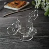 Gobelers verrouillage de Noël antéler santa claus tasse de corps renne artisanat transparent vins lait café cadeau h240506