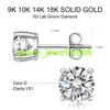 IGI CVD 0.3CT 0.5CT 1CT 2CT D vs1 14K GOUD VIER CLAWS Stud Classic Design Lab Gegroeide diamant oorr.