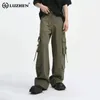 Men's Pants LUZHEN Mid-rise Cargo Long 2024 Summer Multi-pocket Design Fashion Loose Casual Male Overalls High Street 9C5680