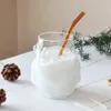 Gobelers verrouillage de Noël antéler santa claus tasse de corps renne artisanat transparent vins lait café cadeau h240506