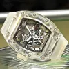 Milles Richamills Watch RM035 Modificata in Crystal Case Automatic Mechanical Mens Nome