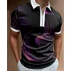 Männer Plus -T -Shirts Polos 2024 Neues Lteschruhe 3D Digital Outdoor Freizeit -Polo -Hemd Kurzärmeled Top T -Shirts Tops