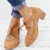 Fitness Ayakkabı Yaz Vintage London Brogue Women Sandal Tıknaz Yüksek Topuklu Kesimler Kadın Gündelik Ayakkabı Plus Boyut 35-43