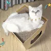 Casas Casas de gato Scretanding Board Pet Dobing Pets House com blocos de raspadinhos Caixa de papelão de gato de gato para coelho de esconderijo gato