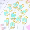 3PCS Candles Crown Number Birthday Cake Decoration Number Candle Birthday Number Cake 0-9 Cake Topper Girl Boy Baby Party Cake Decor Supplie