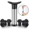 Werkzeuge Vakuumpumpenöffner mit 8 Kappen Weinflaschen Hausbrauen machen Barware Stopper Cocktail Getränkebriegel Accessoires Shaker Set Set