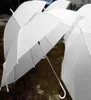 Casamento de noiva Casamento de nylon branco guarda -chuva parasol à prova d'água Longa alça chuvosa Fashion Party Decoration Fav2812777